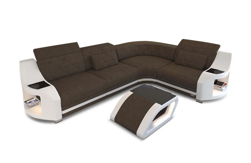 Stoff Ecksofa Genua L-Form