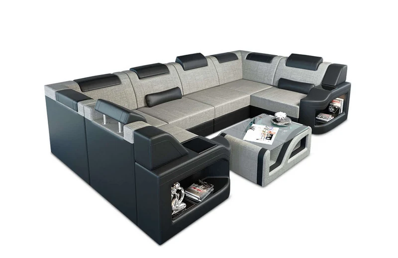 Couchlandschaft Padua U-Form in Stoff