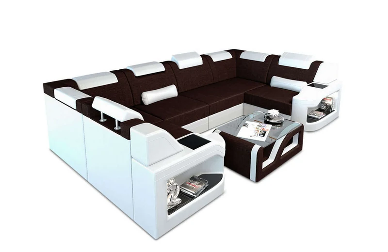Couchlandschaft Padua U-Form in Stoff