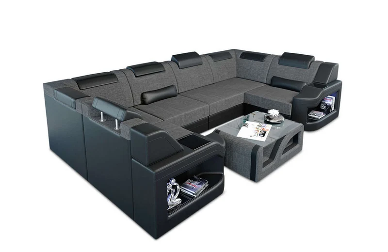 Couchlandschaft Padua U-Form in Stoff