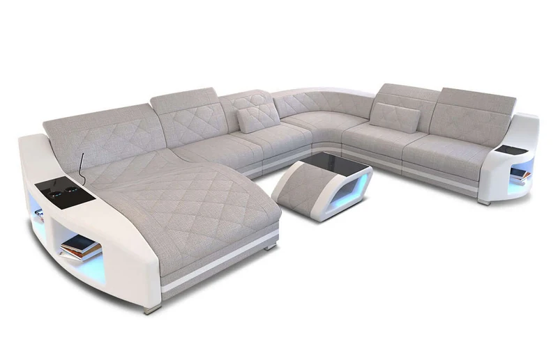 Wohnlandschaft Swing XXL U-Form in Stoff