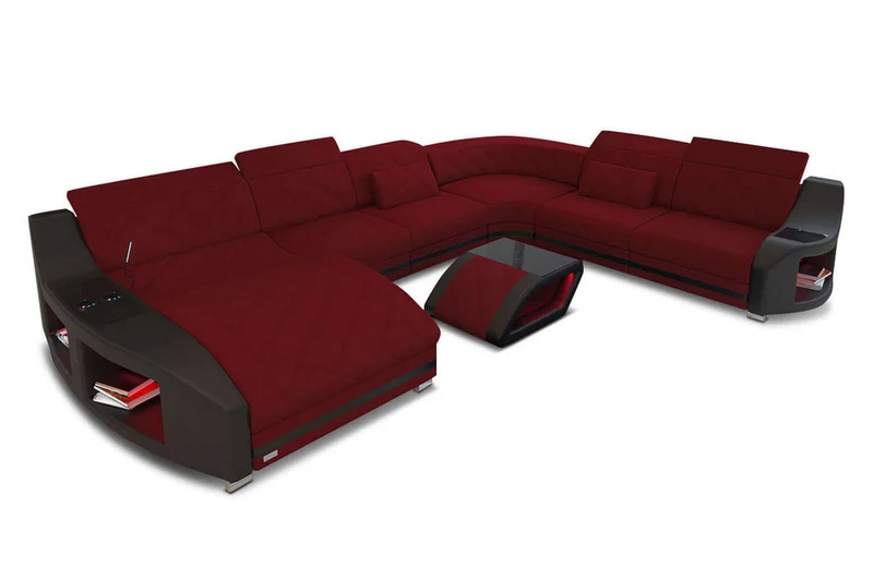 Wohnlandschaft Swing XXL U-Form in Stoff