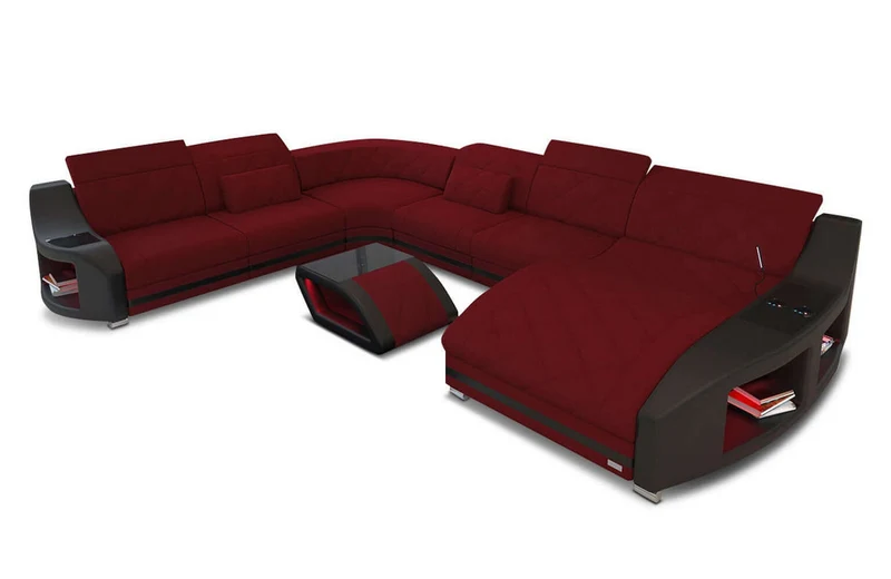 Wohnlandschaft Swing XXL U-Form in Stoff