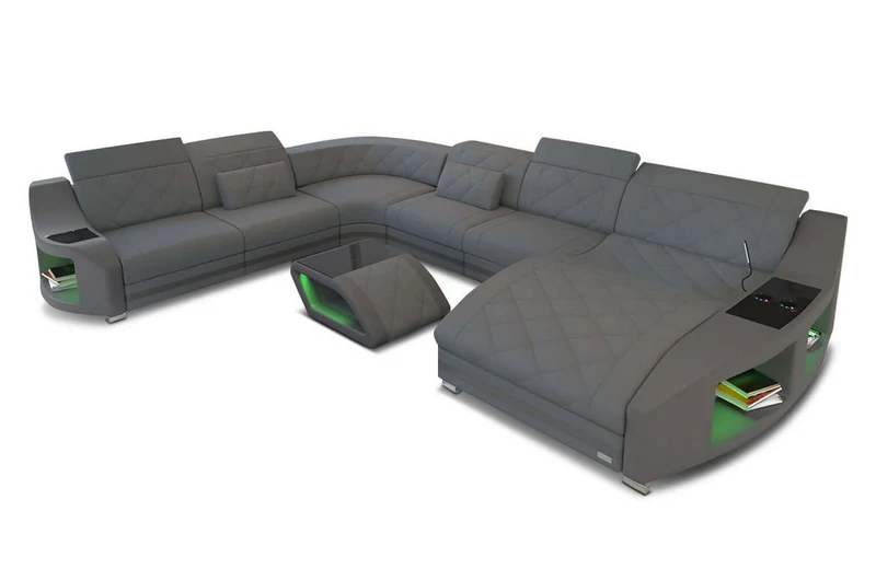 Wohnlandschaft Swing XXL U-Form in Stoff