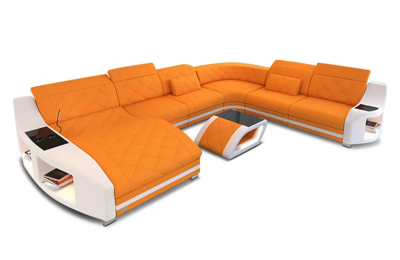 Wohnlandschaft Swing XXL U-Form in Stoff