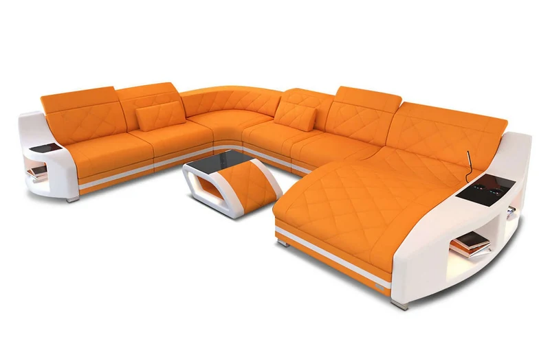 Wohnlandschaft Swing XXL U-Form in Stoff