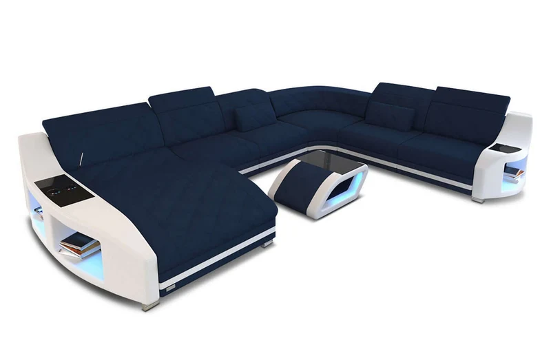 Wohnlandschaft Swing XXL U-Form in Stoff
