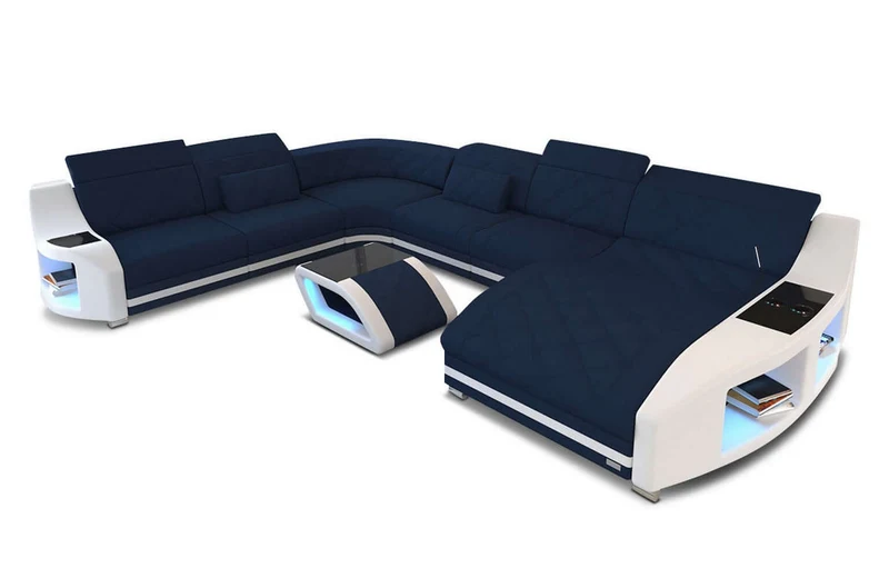 Wohnlandschaft Swing XXL U-Form in Stoff