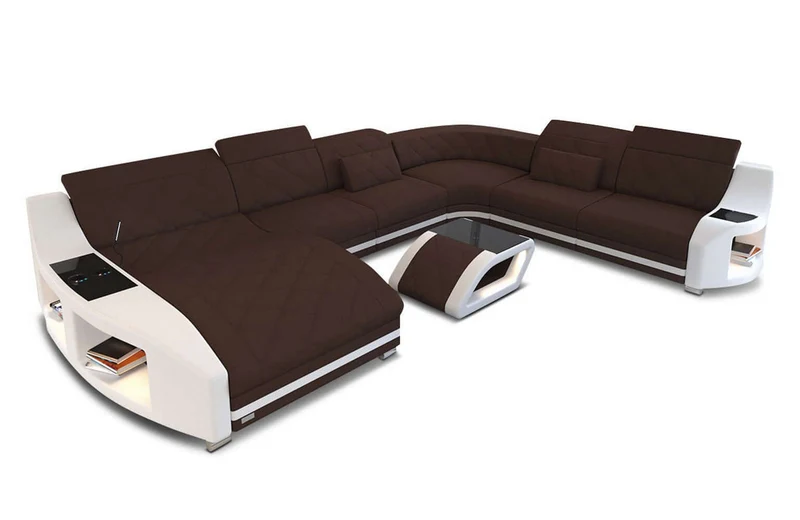 Wohnlandschaft Swing XXL U-Form in Stoff