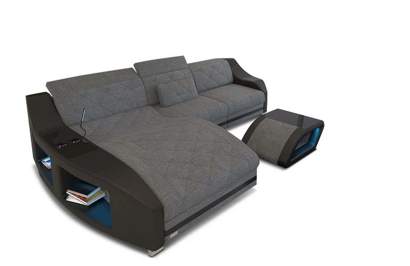 Couch Swing L-Form in Stoff
