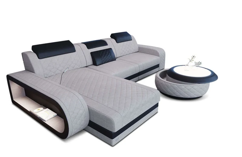 Stoff Ecksofa Berlin L-Form
