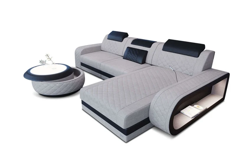 Stoff Ecksofa Berlin L-Form