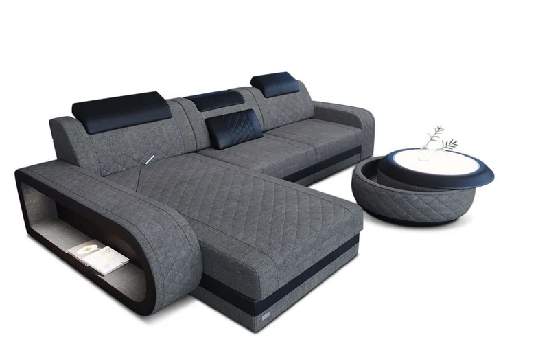 Stoff Ecksofa Berlin L-Form
