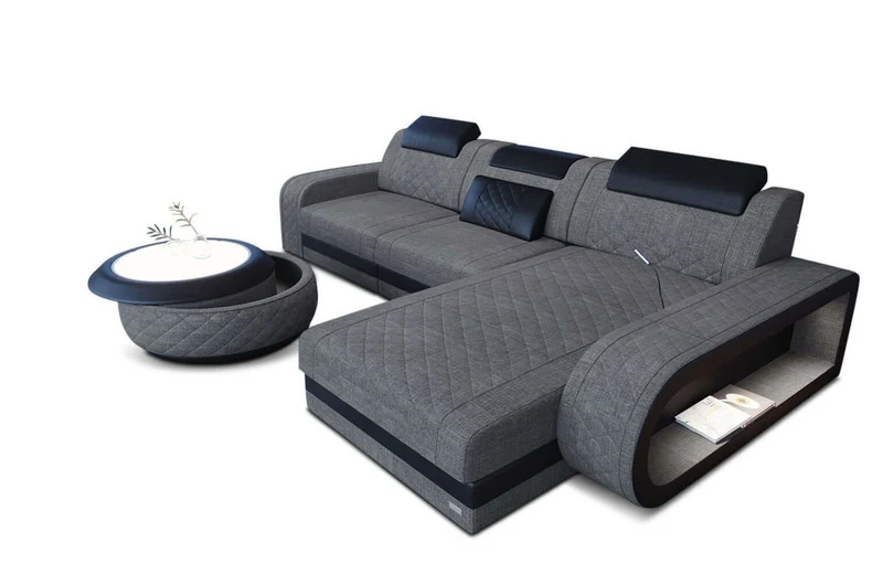 Stoff Ecksofa Berlin L-Form