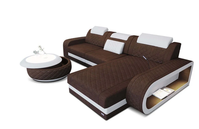 Stoff Ecksofa Berlin L-Form