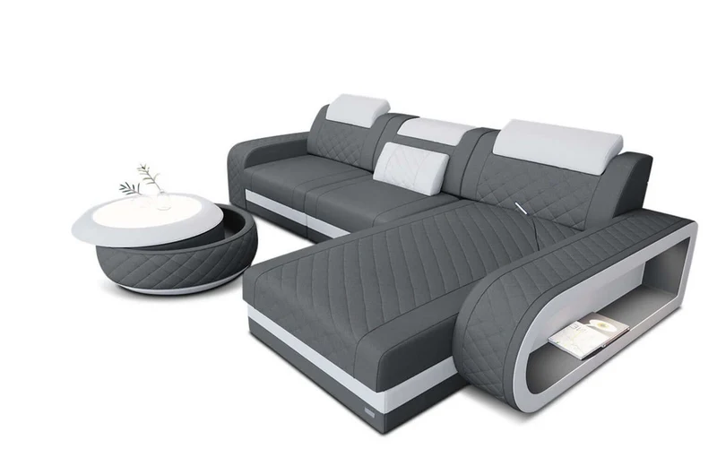 Stoff Ecksofa Berlin L-Form