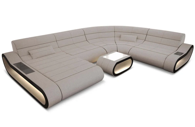 XXL Stoff Wohnlandschaft Concept U-Form