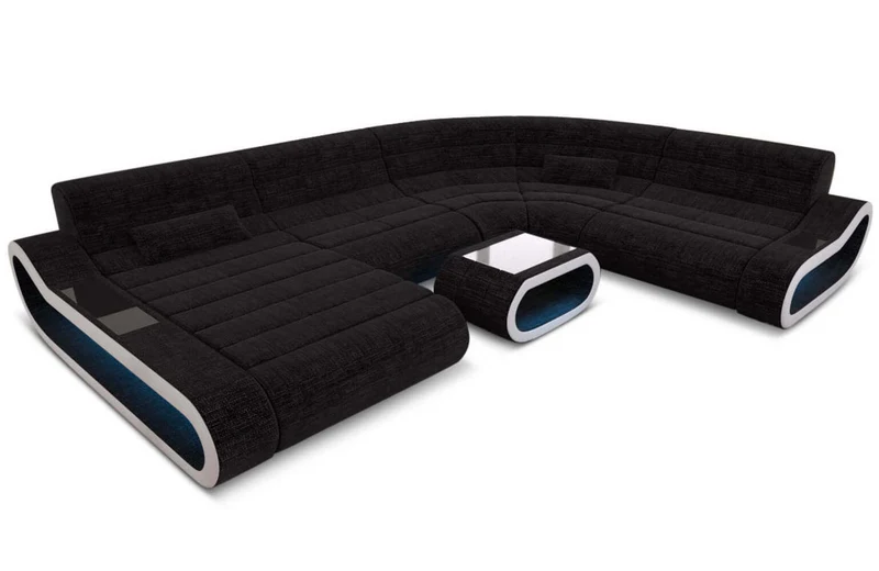 XXL Stoff Wohnlandschaft Concept U-Form