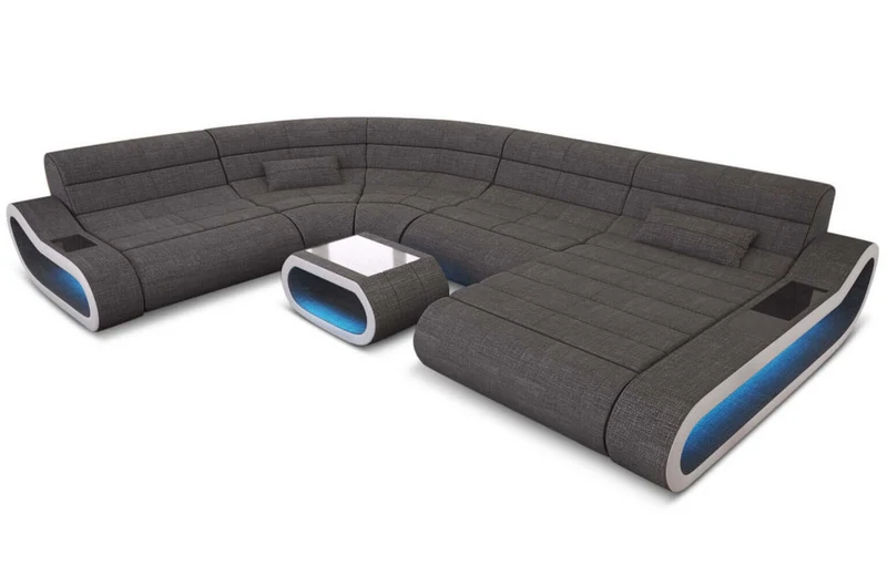 XXL Stoff Wohnlandschaft Concept U-Form