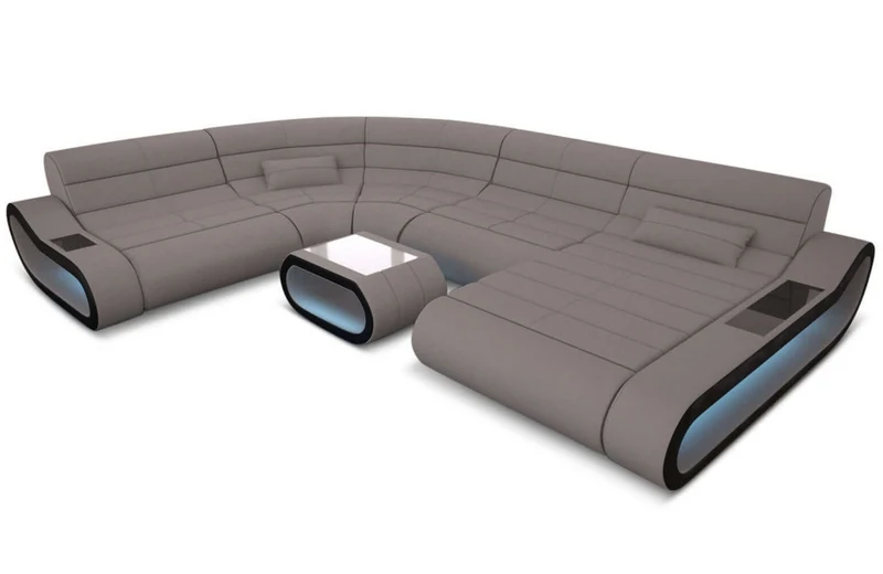 XXL Stoff Wohnlandschaft Concept U-Form
