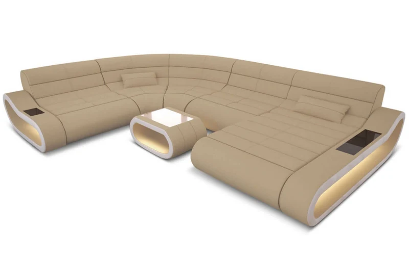 XXL Stoff Wohnlandschaft Concept U-Form