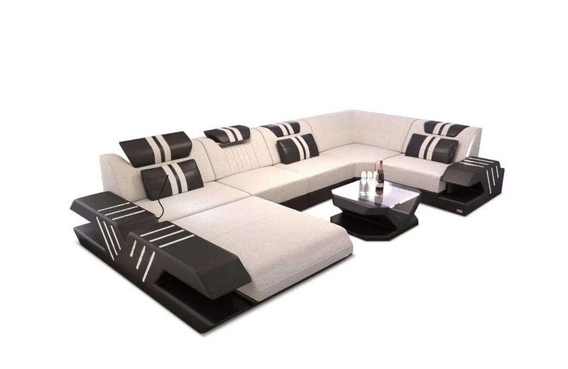 Couchlandschaft Venedig U-Form in Stoff