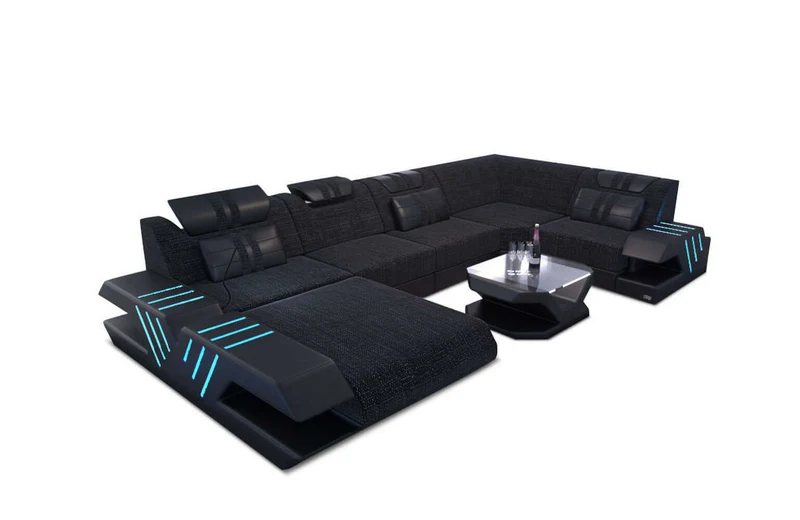 Couchlandschaft Venedig U-Form in Stoff