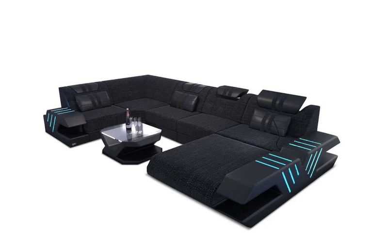Couchlandschaft Venedig U-Form in Stoff
