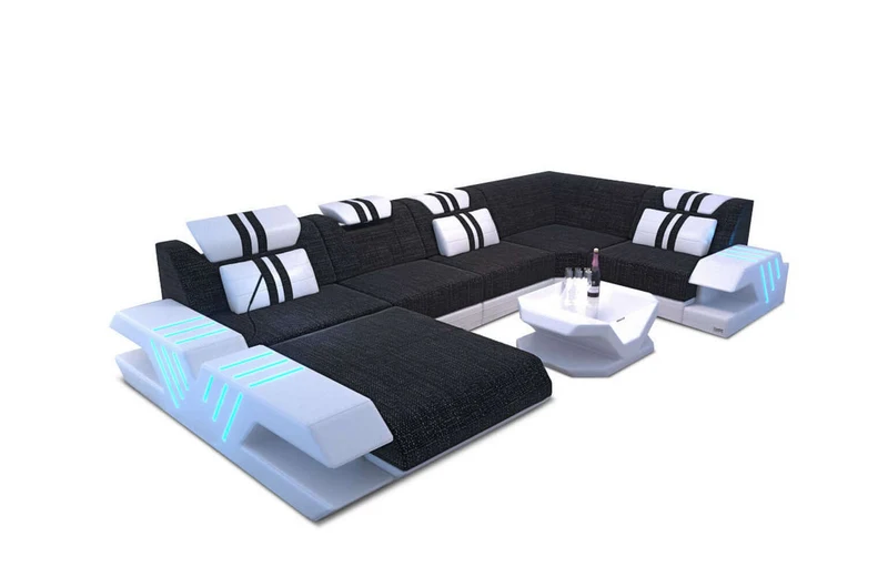 Couchlandschaft Venedig U-Form in Stoff