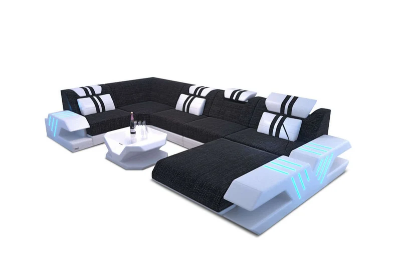 Couchlandschaft Venedig U-Form in Stoff
