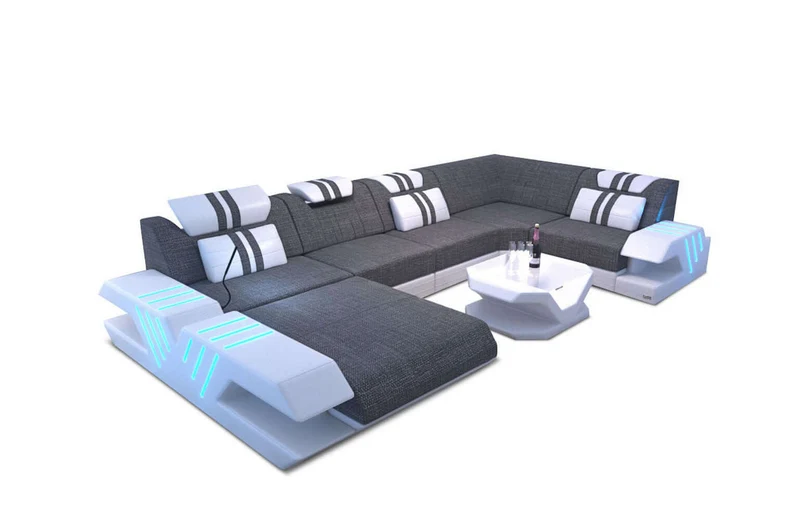 Couchlandschaft Venedig U-Form in Stoff