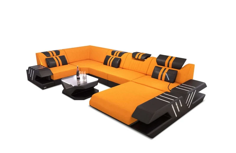 Couchlandschaft Venedig U-Form in Stoff