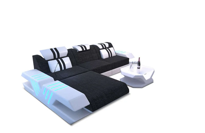 Couch Venedig L-Form in Stoff