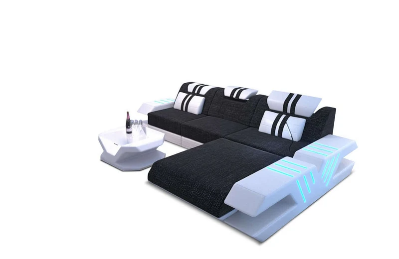 Couch Venedig L-Form in Stoff