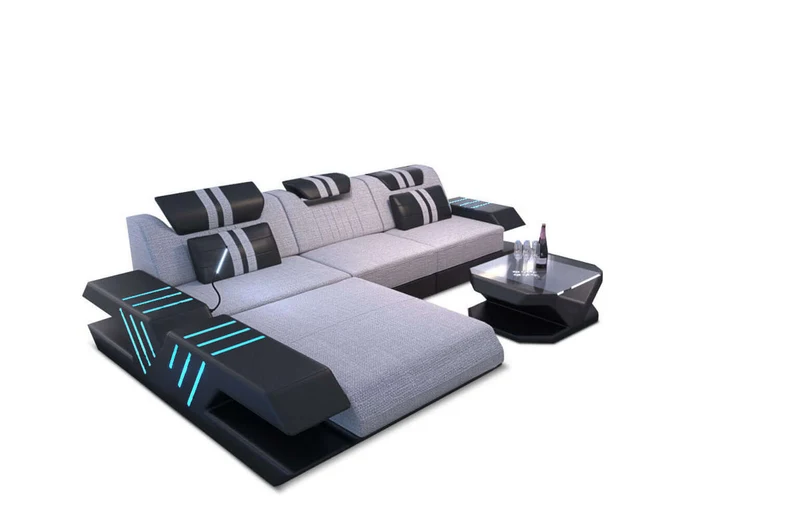 Couch Venedig L-Form in Stoff