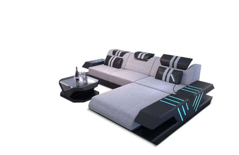 Couch Venedig L-Form in Stoff