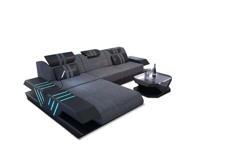 Couch Venedig L-Form in Stoff