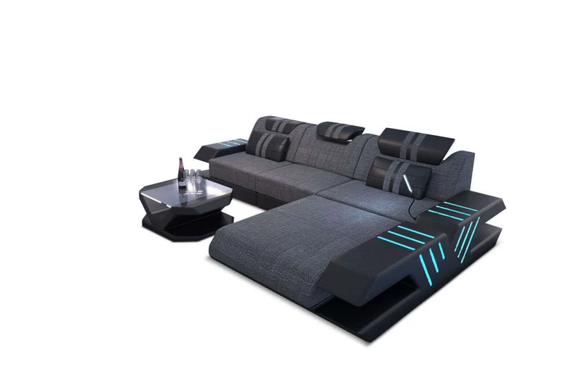 Couch Venedig L-Form in Stoff