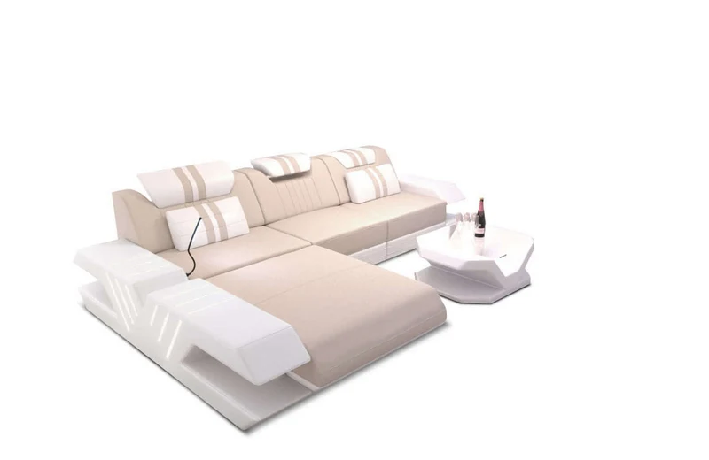 Couch Venedig L-Form in Stoff