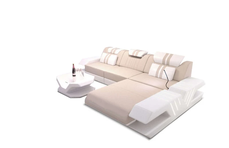 Couch Venedig L-Form in Stoff