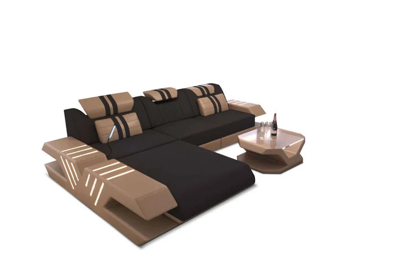 Couch Venedig L-Form in Stoff
