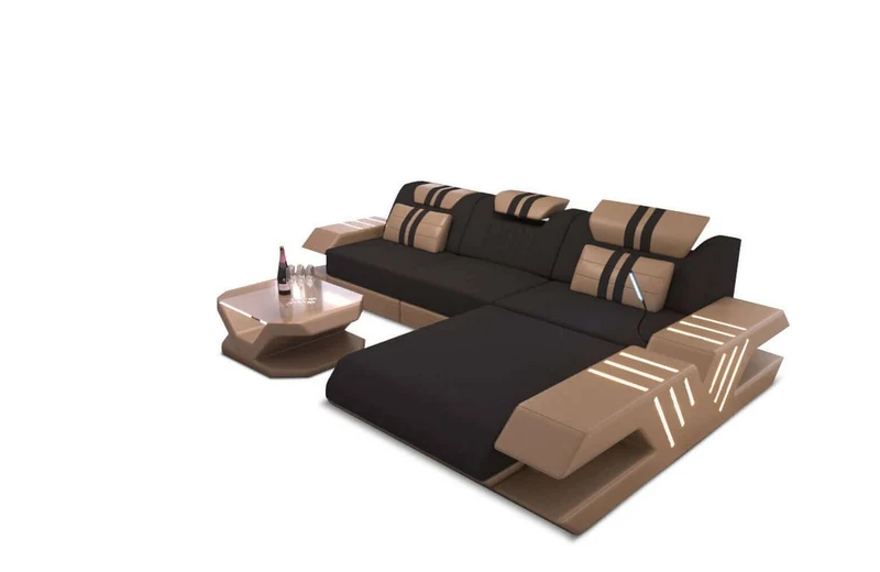 Couch Venedig L-Form in Stoff