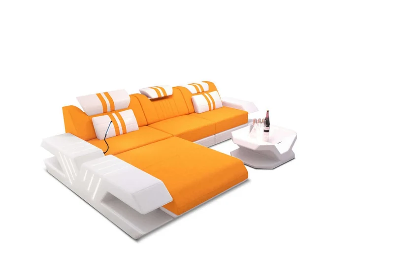 Couch Venedig L-Form in Stoff