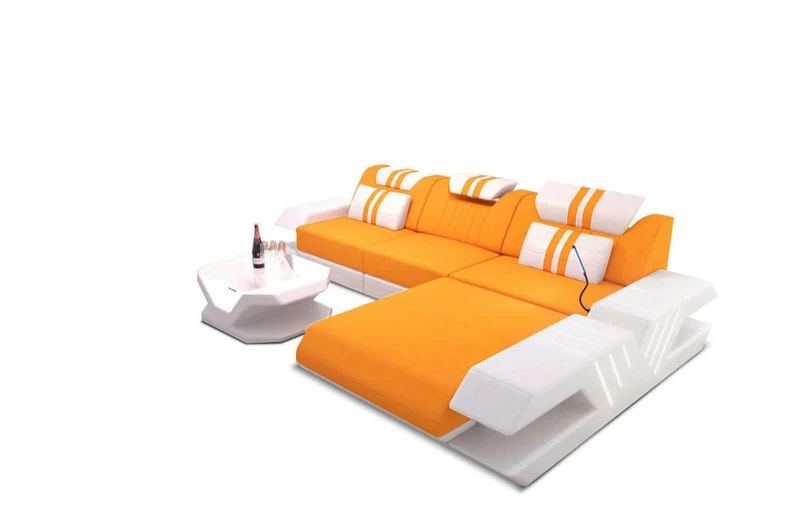 Couch Venedig L-Form in Stoff