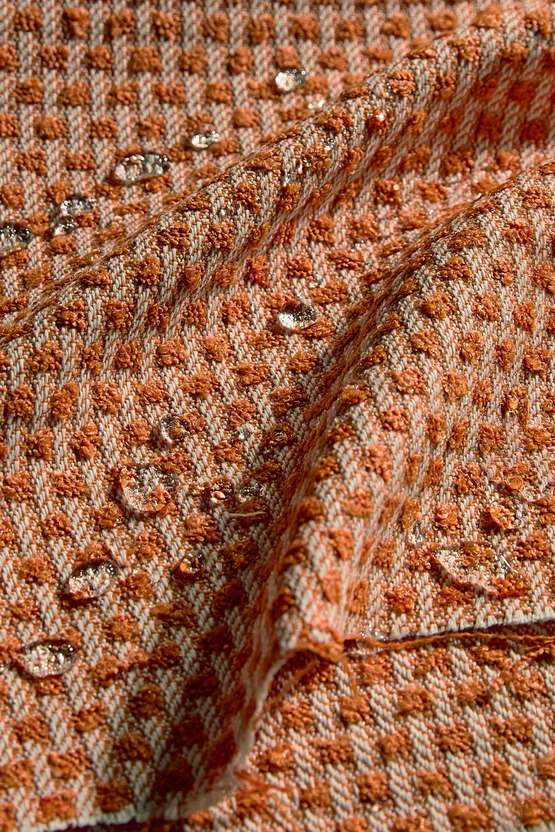 Bouclé Checkerboard - clementine