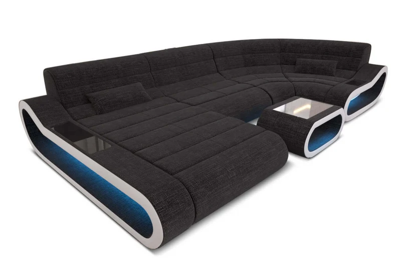 Stoff Wohnlandschaft Concept U-Form