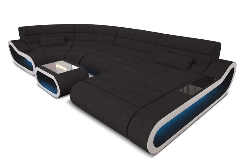 Stoff Wohnlandschaft Concept U-Form