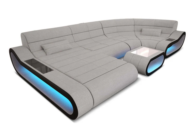 Stoff Wohnlandschaft Concept U-Form
