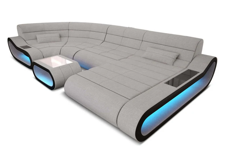 Stoff Wohnlandschaft Concept U-Form