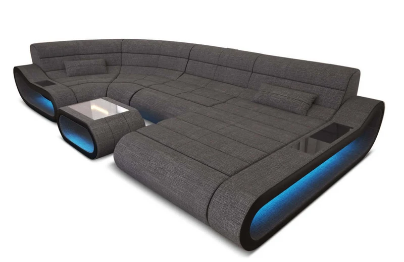 Stoff Wohnlandschaft Concept U-Form